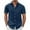 Blue, variant on Men's Shirts Plus Size Short Sleeve Turtleneck Big and Tall Lightweight Tops & Blouses Shirts for Men Summer Casual Loose Pullover T-Shirts S-5XL