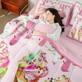 thumbnail image 4 of Erosebridal Chic Ice Cream Bed in a Bag Twin Size,Princess Sweets Dressert Bed Set,Pink Plaid Bedding Twin Size For Teenagers,Super Cozy Room Decoration Reversible,7 Pieces, 4 of 6