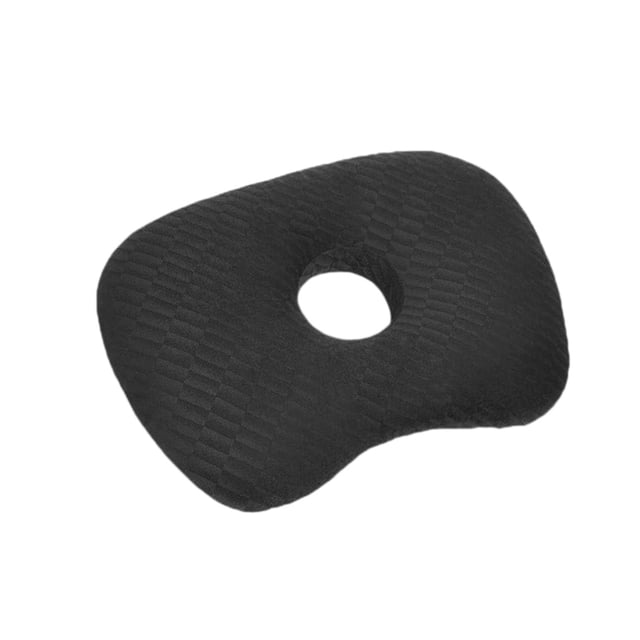 Almohada para dormir con orificio para las orejas, lavable, cómoda, ergonómica, suave, con orejas perforadas. negro