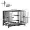 thumbnail image 3 of PawHut Cage pour Chien en Acier Robuste de 36 Pouces, Chenil Cage pour Animal, Gris, 3 of 10