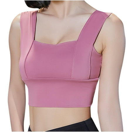 

cuitcosohg Workout Bra Woman Top Bra No rims Underwears Base Vest Style Sports Base Underwears Polyester Push Up Bras for Women