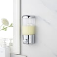 thumbnail image 3 of Dispensador de jabón de pared para jabón líquido, champú, gel de ducha, loción, 500 ml, atornillable o pegado sin taladrar, 3 of 3