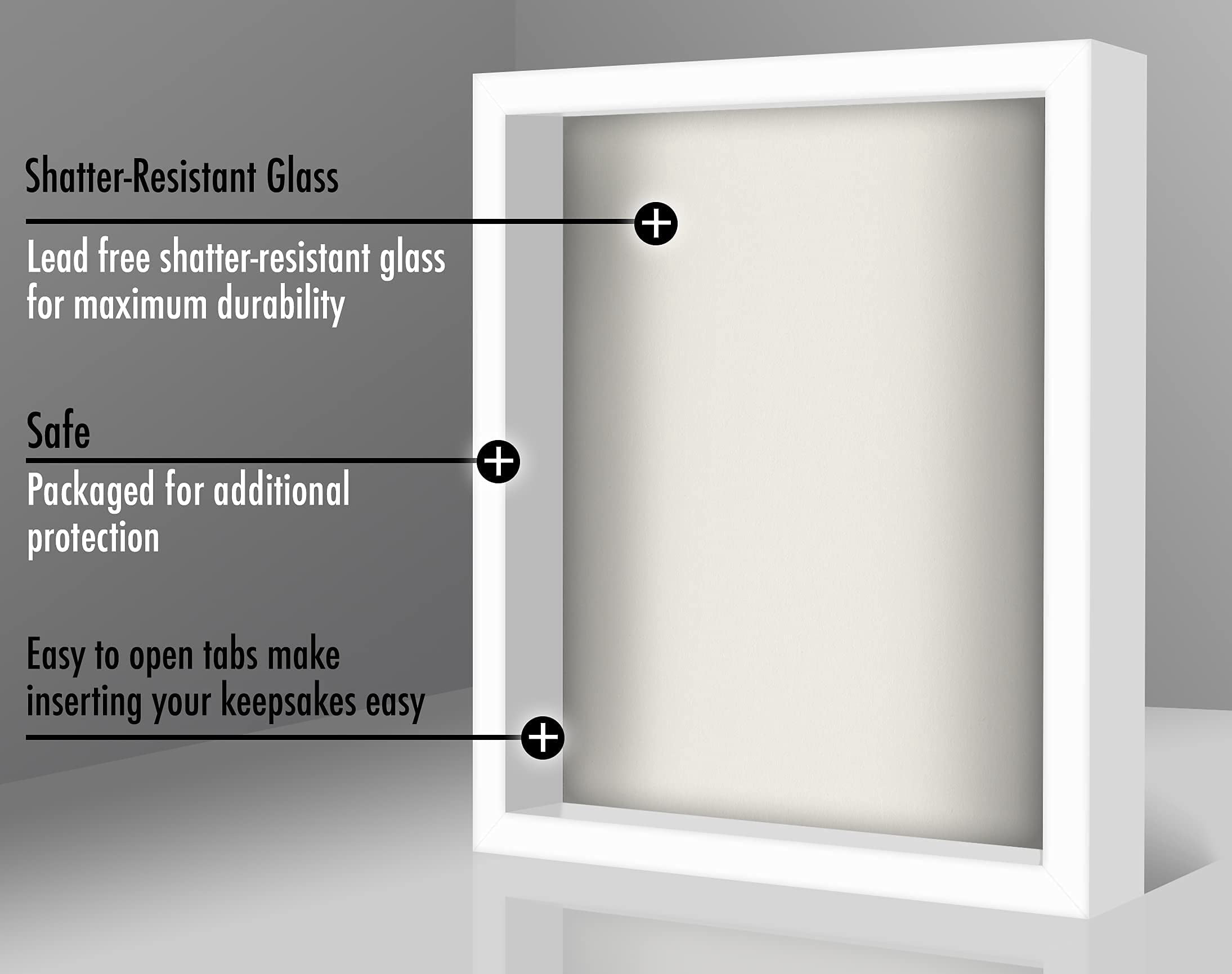 Americanflat 11x14 Shadow Box Frame, White