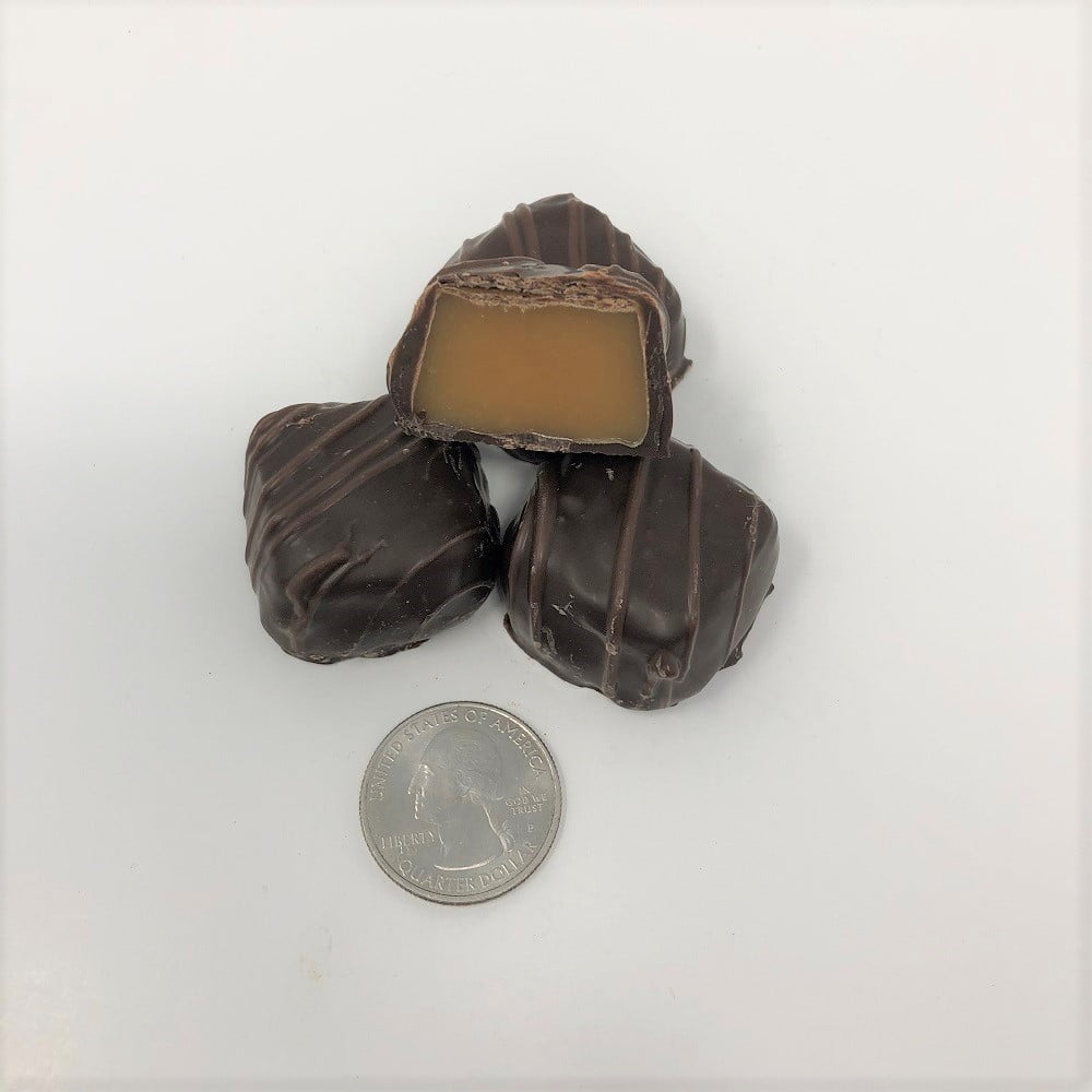 Gourmet Vanilla Caramel Dark Chocolate Candy Caramels 1 pound