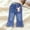 Blue#1, variant on SERTG Girls Straight Wide Leg Jeans Loose Fit Bow Tie Belt Elastic Waist Kids Spring Summer Casual Long Pants Everyday Trousers(Blue#4,3-4 Years)