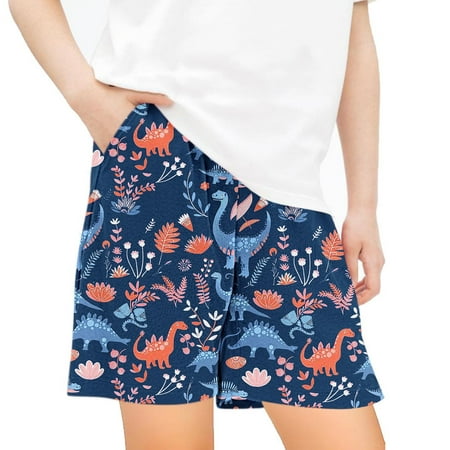 Fengyings Clearance Toddler Baby Boy Shorts Elastic Waist Cotton Printed Casual Shorts With pockets