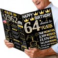 thumbnail image 1 of Tarjeta de cumpleaños Joycard 64th Jumbo con sobre, tema 1962, 1 of 7