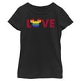 thumbnail image 1 of Disney Characters Ears Logo Pride Girl's Solid Crew Tee, Black, X-Small, 1 of 3