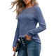 thumbnail image 1 of Camisa de Larga con Encaje para Mujer, Top de Otoño, Moda Elegante, Informal, Tipo Túnica, Suéter, Ropa de . Azul XXL, 1 of 8