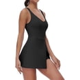 thumbnail image 3 of Vestido de yoga/tenis antideslizante de color liso con tirantes, sexy y ligero. Vestido deportivo transpirable para exteriores para mujer., 3 of 5