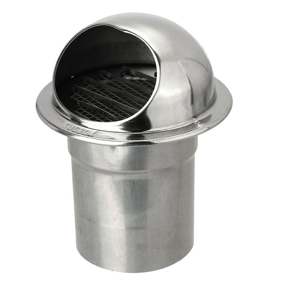 Uxcell Round Soffit Air Vents, 304 Stainless Steel Louver Grille Vent Cover Screen Mesh Grill Hood for Kitchen 3" OD x 4" L