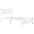 Twin Bed Frame with Headboard, YOFE White Twin Size Platform Bed Frame