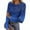 zc-Blue, variant on Women's Floral Print Ribbed Blouse Tops Slim Fitted Knit Crewneck Shirt Long Sleeve Casual 2025 Fall Top
