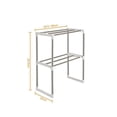 thumbnail image 1 of Conception Pratique Multifonctionnel en Acier Inoxydable Cuisine Rack de Rangement Télescopique Utilisation Domestique Four à Micro-Ondes Rack Argent, 1 of 9