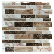 Long King Peel and Stick Tile Backsplash for Kitchen in Marble Design,10 Sheets
