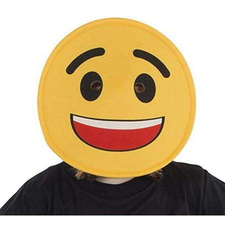 Dress Up America Smiling Face Emoji Mask for Adults Funny Head Mask Accessory (one Size)
