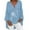 #01 SkyBlue, variant on Ichuanyi Womens Shirts , Plus Size Women Casual Long Sleeve Solid Loose V-neck Shirt Blouse Top