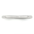 thumbnail image 5 of Sterling Silver 2mm Half Round Size 8 Band, 5 of 7