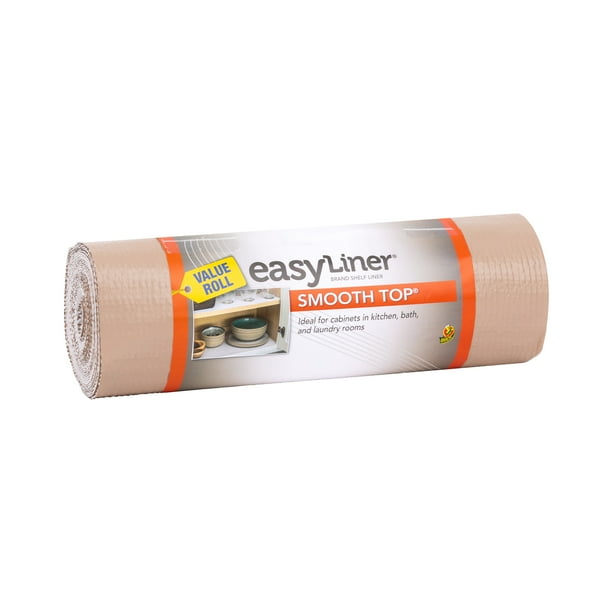 Duck Brand Smooth Top Easy Liner Shelf Liner, 12 in. x 20 ft., Taupe