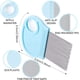 thumbnail image 2 of 6 peines para quitar piojos de la cabeza con lupa, herramienta de dientes de metal fino para perros, gatos, mascotas, aseo humano y eliminación de escamas de caspa/huevos de piojos (azul cielo) Namotu DCF118, 2 of 7