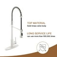 thumbnail image 5 of Boyel Living Kitchen Faucet in Matt White, 2-Mode Sprayer Spring Kitchen Sink Faucet with Towel Rack, Kitchen Faucet for Kitchen Sink, 5 of 8