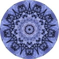 thumbnail image 1 of Ahgly Company Machine Washable Indoor Round Transitional Sky Blue Area Rugs, 7' Round, 1 of 1