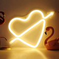 thumbnail image 1 of -- Cupido Luz de neón Cupido Letreros Decoración de pared, Batería y USB Alimentado por USB Cupido Blanco Luces de neón Luz de pared Lámparas de interior para dormitorio, Día de San Valentín,, 1 of 5