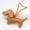 Light Brown, variant on SLYNSHome Leather Keychain for Women Cute Dachshund Keychain Bag Pendant Dogs Puppy Ornament Key Chain for Bags Decoration (Brown)