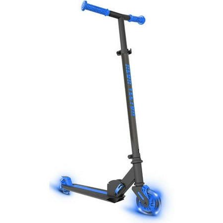 Neon Vybe Kick Scooter Vector Blue for Kids, foldable with LED light-up wheels