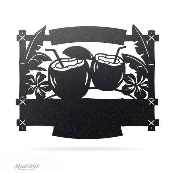 Tiki Bar Coconut Monogram