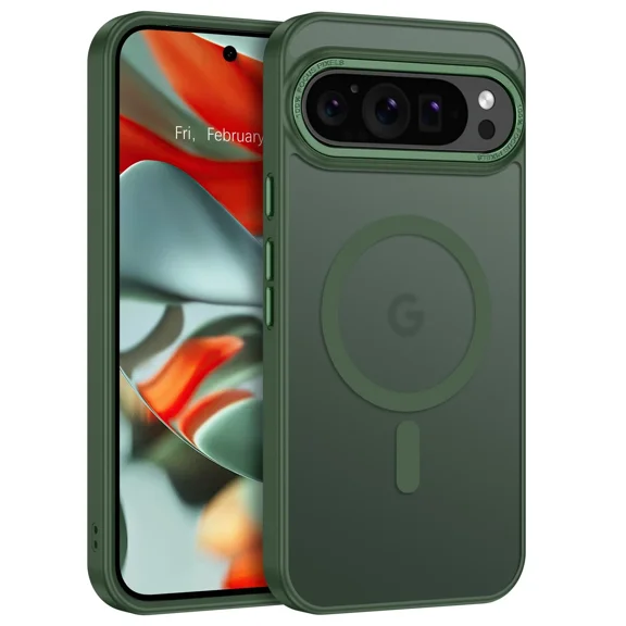 RHEA- For Google Pixel 9 Pro Xl Frosted Case Magsafe Magnetic Shockproof Slim Cover