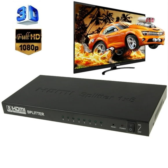 V1.4 Full HD 1080P 1 x 8 HDMI Amplifier Splitter, Support 3D, 1x8 HDMI, Support 3D