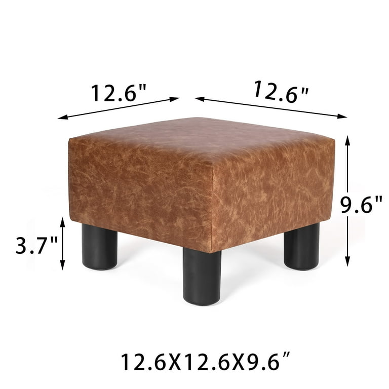 Joveco Small Footstool and Ottoman Modern Rectangle Footrest,Small Step Stool,Brown, Size: Medium