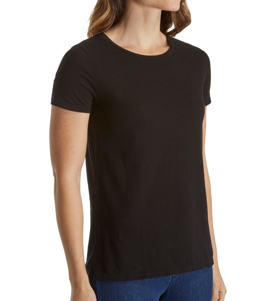 BO1438 Three Dots Sanded Jersey Cotton Short Sleeve V-Neck Tee