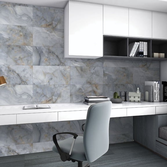 The Tile Life Nova Azul Polished Porcelain Floor & Wall Tile, 4 x 4 in, 1-Piece Sample