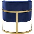 thumbnail image 4 of Maklaine Contemporary 18.5"H Velvet Accent Chair in Navy and Gold, 4 of 10