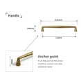 thumbnail image 3 of Goo-Ki Vintage Retro Antique Brass Zinc Alloy Cabinet Handles - 7.56''( 192mm ) Hole Center Affordable Luxury Cabinet Pull Hardware for Bedroom, Kitchen, 6 Pack, 3 of 7