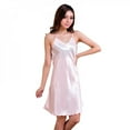 thumbnail image 2 of Greyghost Women Babydoll Lingerie Sleepwear Mini Dress V Neck Nightgown Pajamas, 2 of 6