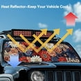 thumbnail image 5 of Uorisanigo Windshield Sun Shade Compatible with 2024 2025 Jeep Wrangler JL 2/4 Door-Blocks UV Rays Boho Mandala Floral Car Sunshade Keep Your Vehicle Cool, Car Sun Shade, 5 of 7