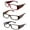 3 Pack Brown&Red&Tortoise, variant on Thick Clear Frames Fashion Glasses for Men and Women