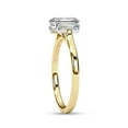 thumbnail image 3 of Three Stone Engagement Ring Foe Women | Center 7x5mm Emerald Cut Lab Created Moissanite Promise Rings in 14K Solid Yellow Gold Jewelry Gift for Her, Ring Size 6, 3 of 6