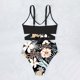 thumbnail image 2 of Traje de Baño de Bikini de Mujer Impreso Hueco Encaje Hasta Bikini Sexy, Traje de Baño sin Espalda para la Piscina Y el Mar, 2 of 8