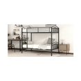 thumbnail image 6 of imerelez Twin Over Twin Metal Bunk Bed,Divided into Two Beds(Black), 6 of 9