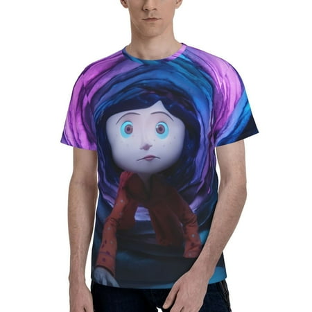 

Coraline Men S Basic Short Sleeve T-Shirt， Moisture Wicking Odor Protection