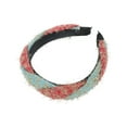 thumbnail image 4 of Unique Bargains 1 Pc Headband Gold Thread Cross Hair Accessories for Women Lake Blue Red, 4 of 5