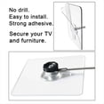 thumbnail image 5 of Correas de Acero Inoxidable para Muebles, Anclajes Sin Taladro, Correas Antisísmicas y Correas de Seguridad para TV, 6 Unidades, Color B, 5 of 5