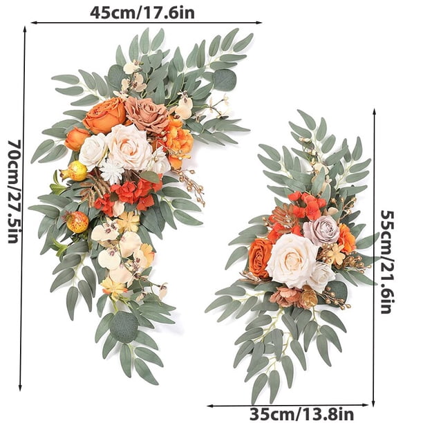 Kit de flores artificiales para arco de boda, guirnaldas de seda, flor de peonía, botín de bienvenida Floral para fiesta de ceremonia, 2 uds.