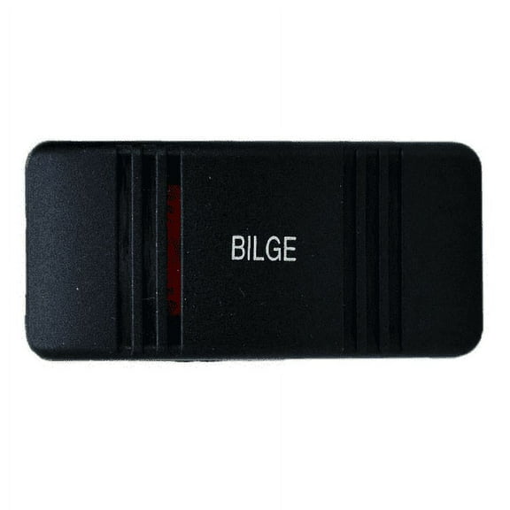 Boat Illuminated Rocker Switch Actuator | Bilge Black Plastic