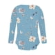 thumbnail image 5 of ICHUANYI Clearance Women's Long Sleeve Summer V Neck Sexy Casual Tops Regular Blouse Tops(Sky Blue, L) ICHUANYI WER2023081112846, 5 of 5