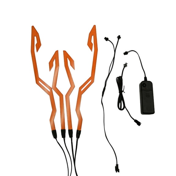 URTERYSER Upgrade Battery Powered Motorcycles Helmet Light, Night Riding Helmet Light Sticker,3 Led Helmet Light Orange